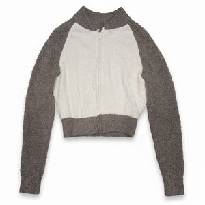SKIMS Cozy Knit Zip Up - Grey Chalk Multi - S